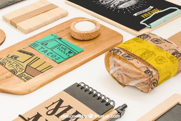 Free Take Away Food Composition Psd