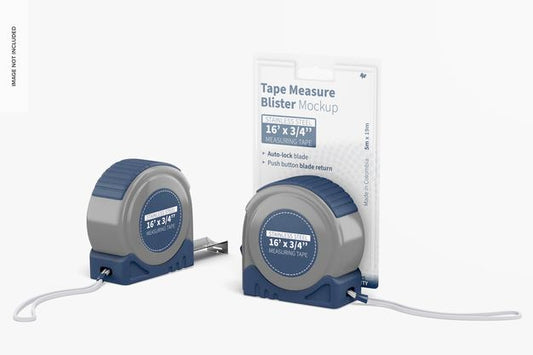 Free Tape Measure Blister Mockup Psd