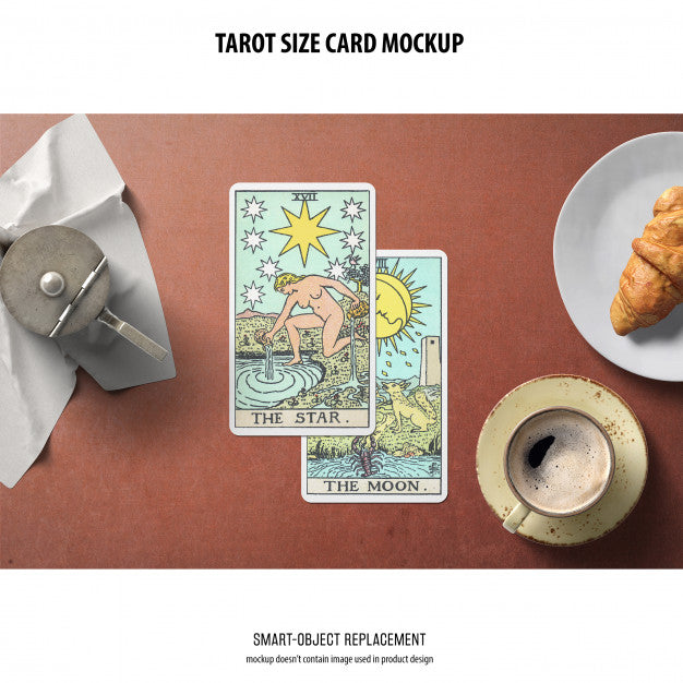 Free Tarot Card Mockup Psd