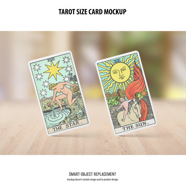 Free Tarot Card Mockup Psd