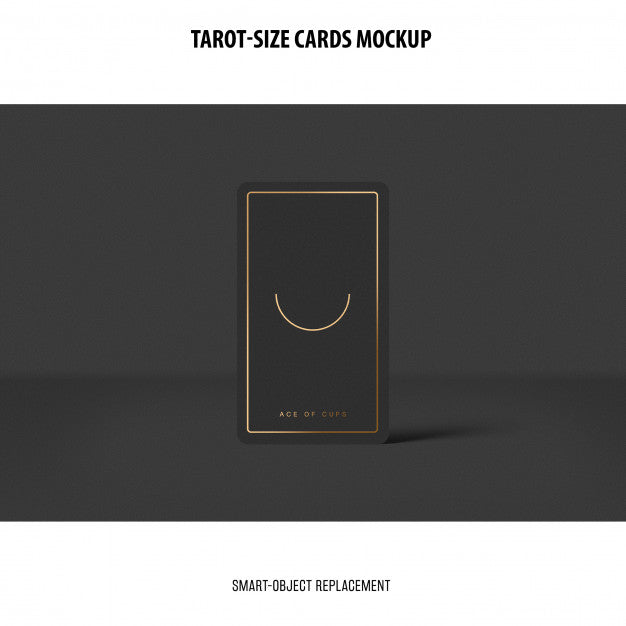 Free Tarot Card With Foil Stamping Mockup Psd