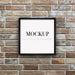 Free Template Frame Mockup On A Red Brick Wall Psd