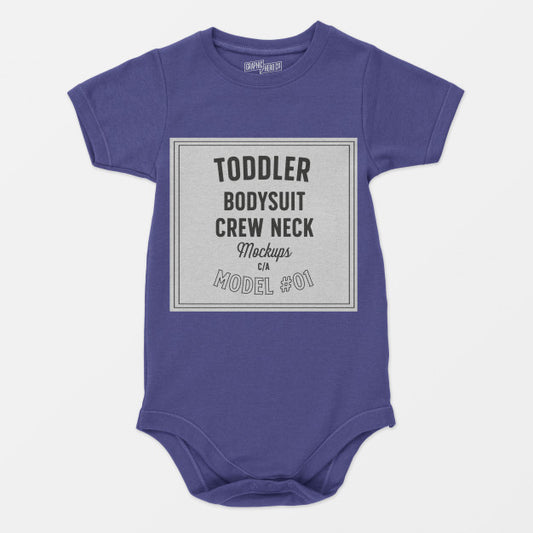 Free Toddler Bodysuit Crewneck Mockup Psd