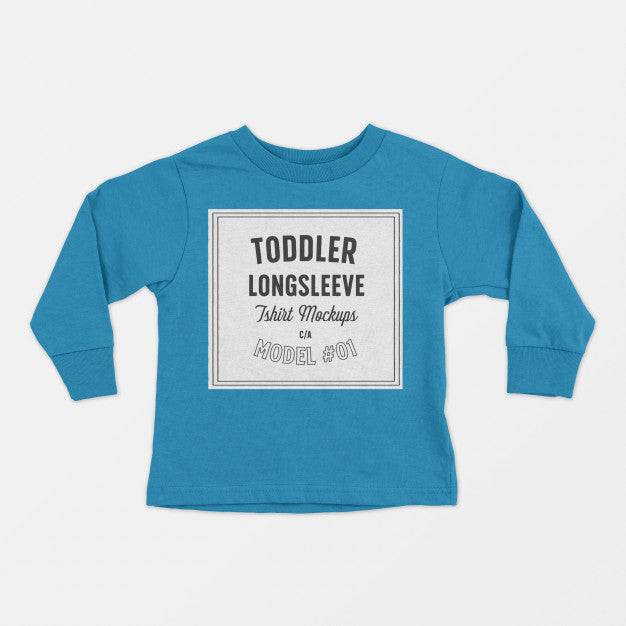 Free Toddler Long Sleeve Tshirt Mockup Psd
