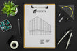 Free Top View Architecture Drawing With Mock-Up Psd