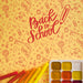 Free Top View Arrangement With Paint Palette And Markers Psd