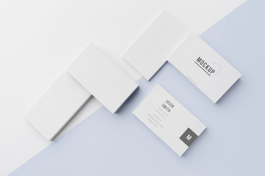 Free Top View Assortment Of Mock-Up Business Card Psd