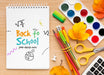 Free Top View Back To School Elements Composition Mock-Up Psd