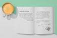 Free Top View Book Mock-Up With Coffee Psd