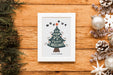 Free Top View Christmas Composition With Frame Mockup Psd