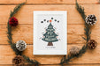 Free Top View Christmas Composition With Frame Mockup Psd