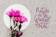 Free Top View Colorful Flowers Concept Psd