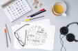Free Top View Cup Of Coffee And Headphones Psd