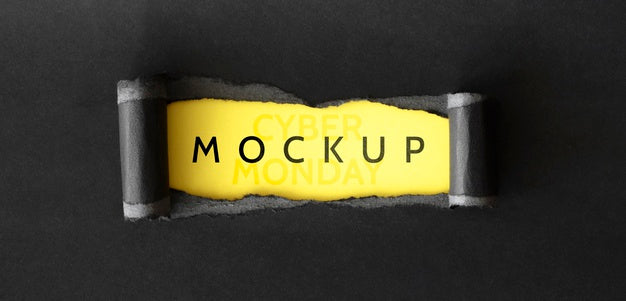 Free Top View Cyber Monday Sales Mock-Up Psd