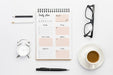 Free Top View Daily Plan Desktop Concept Psd