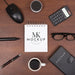 Free Top View Desk Mock-Up With Calculator Psd