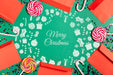 Free Top View Envelope Frame And Sugar Lollipops Psd