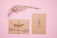 Free Top View Envelope With Flower Psd