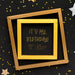 Free Top View Golden Frames Arrangement Psd