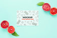 Free Top View Grapefruit On Table Psd