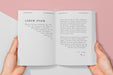 Free Top View Hands Holding Open Book Mock-Up Psd