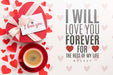 Free Top View Hearts And Coffee Arrangement Psd