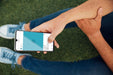Free Top View Man Holding Phone Psd