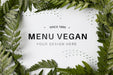 Free Top View Menu Vegan Concept With Mock-Up Psd