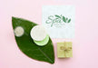 Free Top View Natural Spa With Soap On Leaf Psd