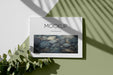 Free Top View Nature Magazine Cover Mock-Up With Leaves Assortment Psd