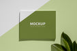 Free Top View Nature Magazine Cover Mock-Up With Leaves Assortment Psd