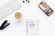 Free Top View Notebook And Phone Mock-Up Psd
