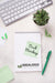 Free Top View Notebook Mock-Up And Stationery Near Succulent Plant And Keyboard Psd