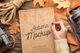 Free Top View Notebook With Rope, Camera And Lantern Psd