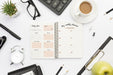 Free Top View Notebook With Weekly Plan Psd