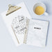 Free Top View Notepad With Clipboard Psd