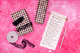Free Top View Of Birthday Gift With Ribbon And Card Psd