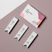 Free Top View Of Business Card With Braille Writing Psd