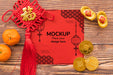 Free Top View Of Chinese Conept Mock-Up Psd