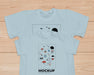 Free Top View Of Cute T-Shirt Concept Mock-Up Psd