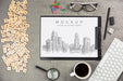 Free Top View Of Desk Concept Mock-Up Psd