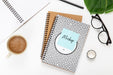 Free Top View Of Desk Surface With Noteboks Psd