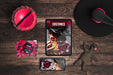 Free Top View Of Halloween Concept Mock-Up On Wooden Table Psd