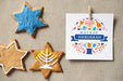 Free Top View Of Hanukkah Concept Mock-Up Psd