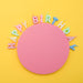 Free Top View Of Happy Birthday Candles For Anniversary Celebration Psd