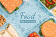 Free Top View Of Meals For Planned Diet Psd