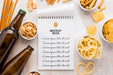 Free Top View Of Notebook With Beer Bottles And Assortment Of Snacks Psd