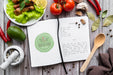 Free Top View Of Recipe Book With Ingredients Psd