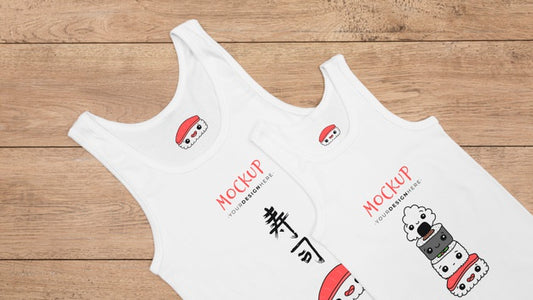 Free Top View Of T-Shirt Concept Mock-Up Psd
