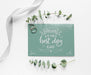 Free Top View Of Wedding Card With Plants And Rings Psd